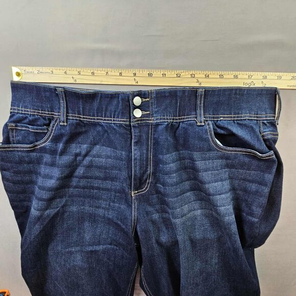 Alivia Ford Women’s Flare Jeans Size 20W High Rise Dark Wash Plus Size - Picture 4 of 9